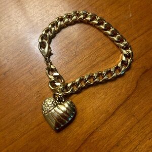 Vintage St.John heart charm bracelet